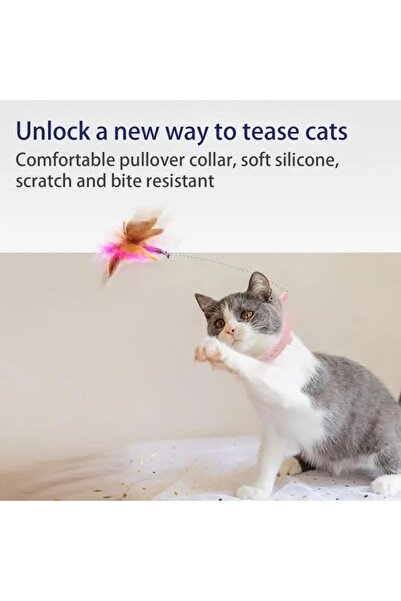 CeymSTecH Funny Cat Stick Retractable Spring and Pile Leash-Shaped Cat Toy