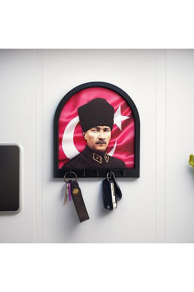 CajuArt Ataturk Flag Theme Embossed Wall Hanger Decor - Keychain