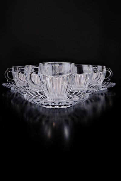 Digithome Wave 12 - 60 Ml Glass Coffee Tea Mug and Cup Set C1-1-276