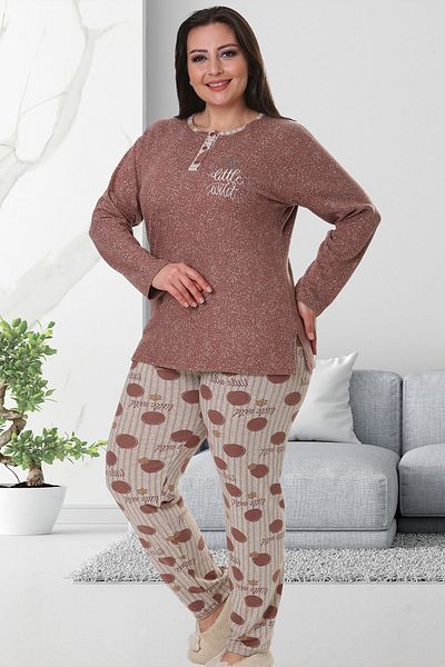 Bella Linda Bella Secret Cotton Jacquard Plus Size Women's Pajama Set