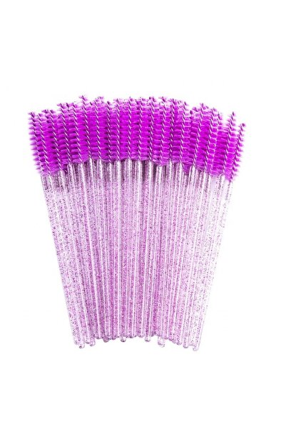 Venalisa 50 Adet Kaş Ve Kirpik Tarama Fırçası Mor Rimel Fırçası