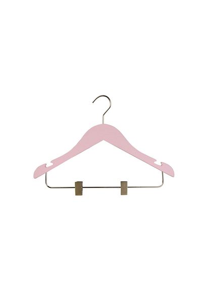 NYN Wooden 3-7 Years Old Children's Hanger with Pegs Pink Color 6 Pieces