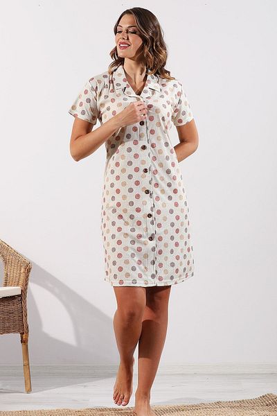 Bella Linda Polka Dot Buttoned Women's Dress