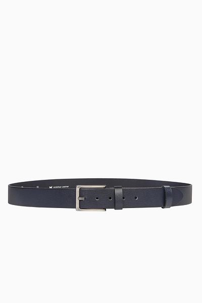 CENGİZ PAKEL Ανδρική ζώνη Navy Blue Γνήσιο Δέρμα - Cengiz Pakel, 4 cm