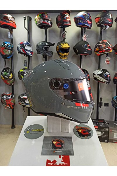 MT Helmets Helmets Revenge 2 S A12 Parlak Nardo Gri Full Face Kapalı Motosikl...