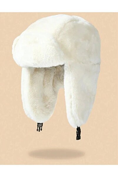 Sir Cliffson Plush White Pilot Hat with Clip