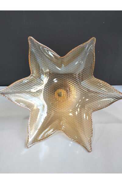 kurt41 Glass Standing Star Bowl Snack Bowl Presentation Plate