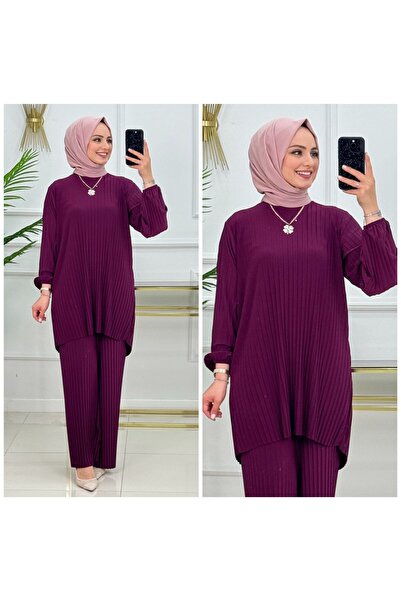 Still Butik Elif Yılmaz Yeşim Takım Sandy Kumaş Pantolon Tunik İkili Yazlık Tesettür Giyim ST2171