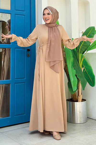 Bym Fashion Μινκ Φόρεμα με κορδόνι μονόπλευρο 6017