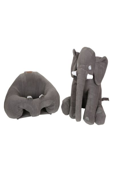 BEBEYATMAZ Gri Bebek Destek Oturma Minderi Ve Gri Uyku Fili