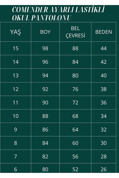 For Pretty Erkek Keten Okul Pantolonu Kanvas Beli ayarlı Lastikli İlkokul-Ortaokul