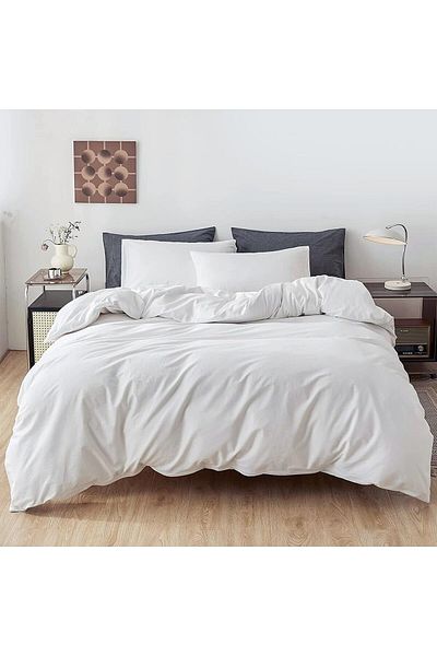 CAQQA Single 100% Cotton Duvet Cover Set - 63 Wires