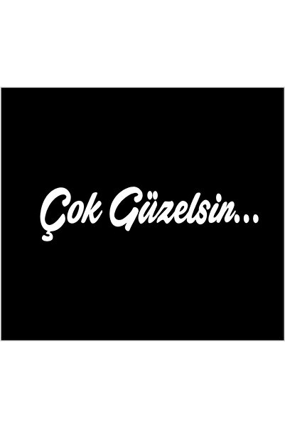 SEÇ Çok Güzelsin Sticker Makyaj Aynası Sticker (8cmX2cm)