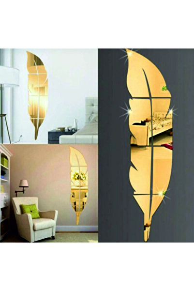tera reklam Dekoratif Duvar Dekorasyon Tüy Desen Gold Ayna Pleksi 30*120cm