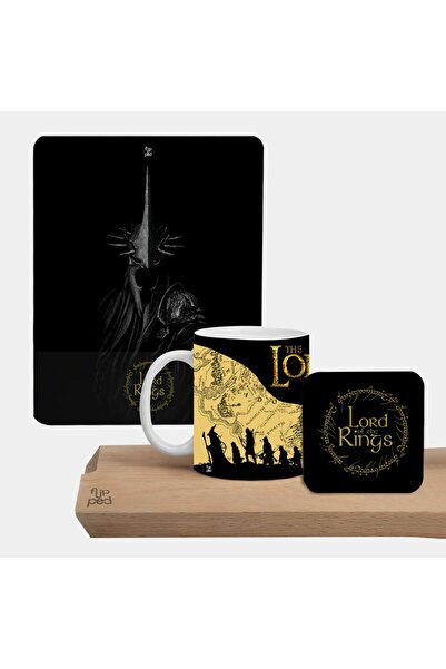 Flipped Lord Of The Rings Bilek Destekli Mousepad ve Kupa Bardak Seti