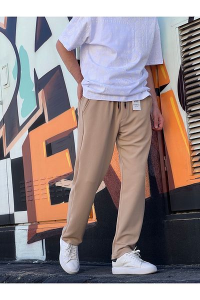 ElitWear New Season Comfortable Fit Flexible Fabric Baggy Pants with Elastic Waist