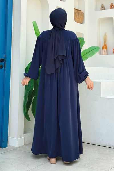 Bym Fashion Φόρεμα Navy Blue 6016 Model Heart Robe