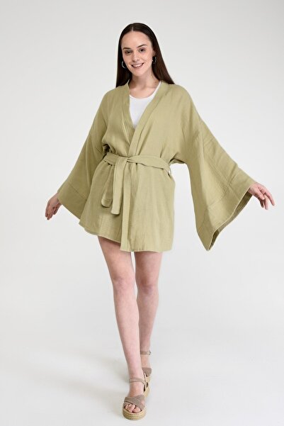 Bolder Naomi muslin pamučni kimono dužine 80 cm