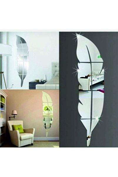 tera reklam Dekoratif Duvar Dekorasyon Tüy Desen Gümüş Ayna Pleksi 30*120cm