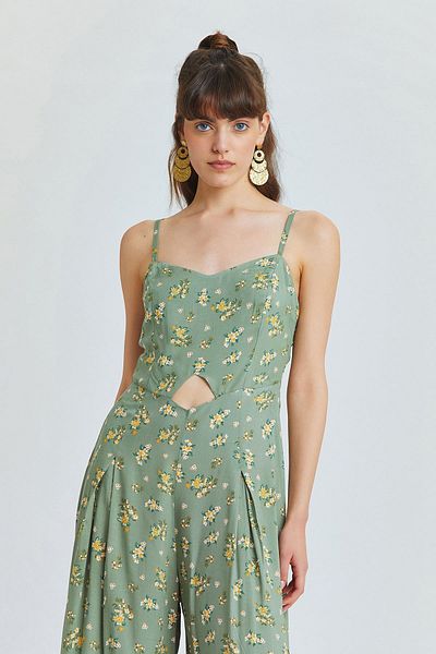 Clandestino Bohemian Jumpsuit με μοτίβο Çağla