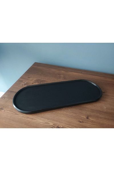 Ard.Art 35 cm Large Size Decorative Oval Presentation Holder Black