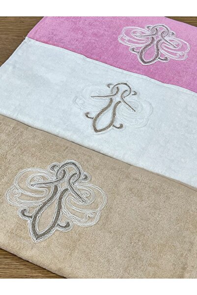 AYHANHOME Набір розкішних рушників для рук та обличчя з французького гупуру та візерунками Джейізлік 50x90 в коробці 6 шт.