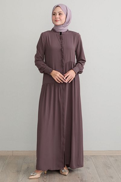 InStyle Bitter Brown Ferace με ασύμμετρη κοπή και βολάν