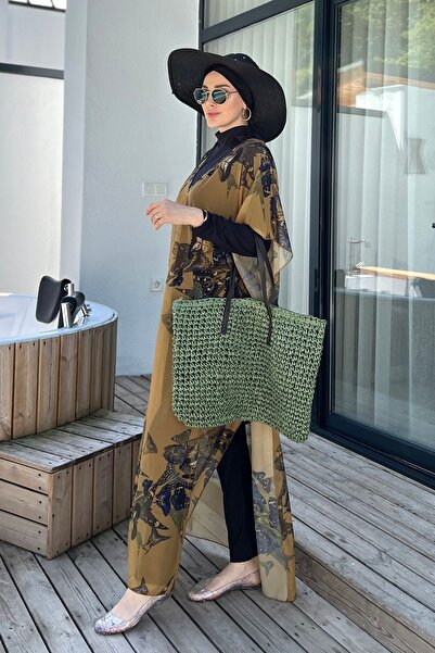 Remsa Mayo Straw Beach Bag - Remsa 011 Khaki