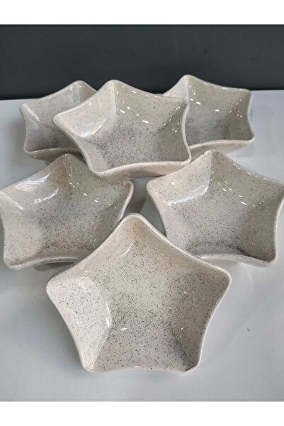 kurt41 Yıldız Seramik 6 Lüİ   Çerezlik SUNUMLUK