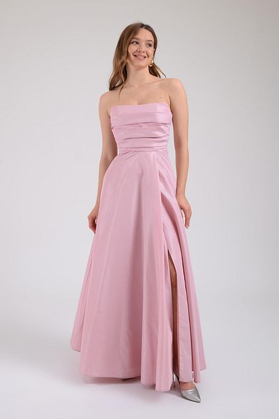 SpringStore Strapless Powder Taffeta Evening Dress