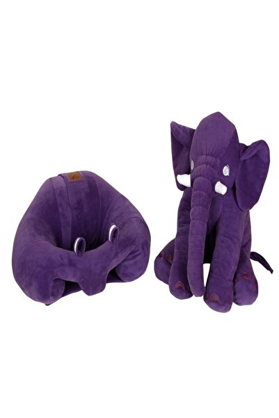 BEBEYATMAZ Mor Bebek Destek Oturma Minderi Ve Mor Uyku Fili