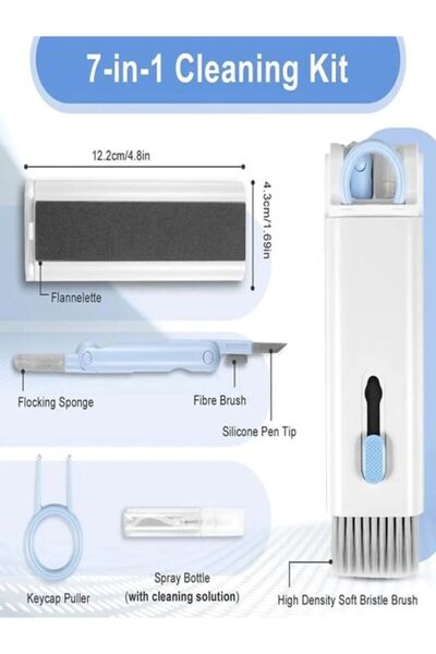 NEWSTORE HOME 7 in 1 Çok Fonksiyonlu Bilgisayar, Laptop, Klavye, Telefon, Kulaklık Airpod Temizleyici Kit