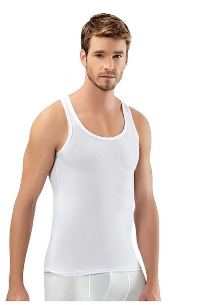 KOTA İÇ GİYİM Large Size 6 Pieces 100% Cotton Wide Strap Men's Undershirt