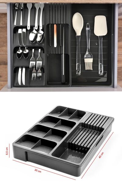 Regron Maxi podesivi klizni držač za pribor za jelo i noževe