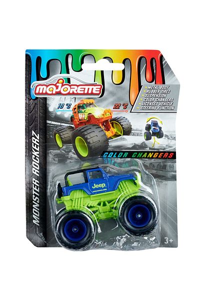 Majorette Monster Rockerz Color Changing Tools Jeep Wrangler