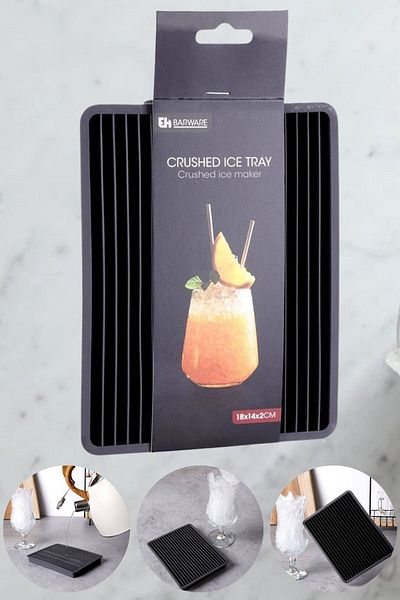 Ecrou Black Rectangular Ice Mold - Multi-Purpose Cruched Silicone Bowl