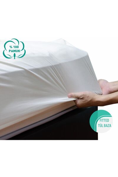 CARETEX Fitted Su Sıvı Geçirmez Pamuklu Yatak Koruyucu Alez