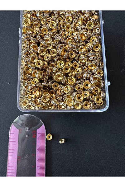 LİVZA BİJUTERİ Rondela  Model Taşlı ara aparat takı yapım malzemesi 5 adet