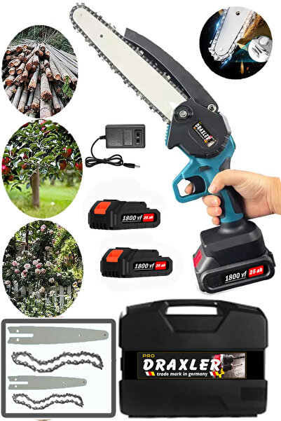 Pro Draxler Alman Teknoloji 1800 Vf 30 Ah Çift Bataryalı Şarjlı El Testeresi ...