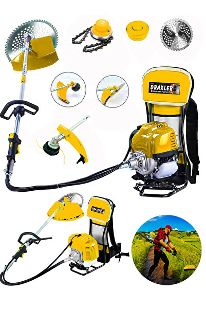 Pro Draxler Alman VTEC MOTOR 16 Hp Sırt Tipi Benzinli Motorlu Ot Çalı Tırpanı...