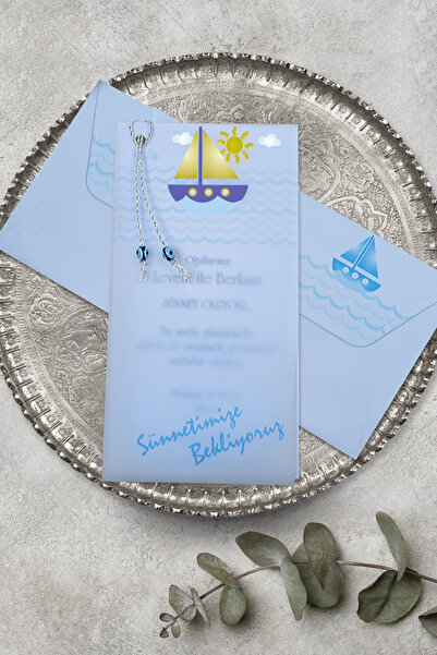 Cem Davetiye Sünnet Davetiyesi 1101 (100 Adet) Baskı Dahil