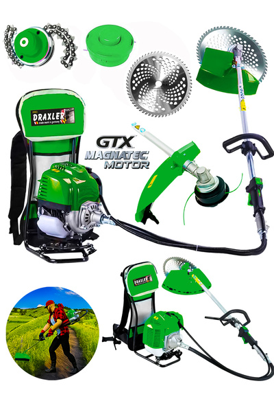 Pro Draxler Alman Isınmaz Motor 16 Hp Sırt Tipi Benzinli Motorlu Ot Çalı Tırp...