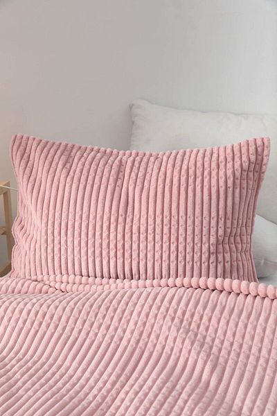 Sarar Merinos Modern Line Single 2 Piece Blanket Set Powder