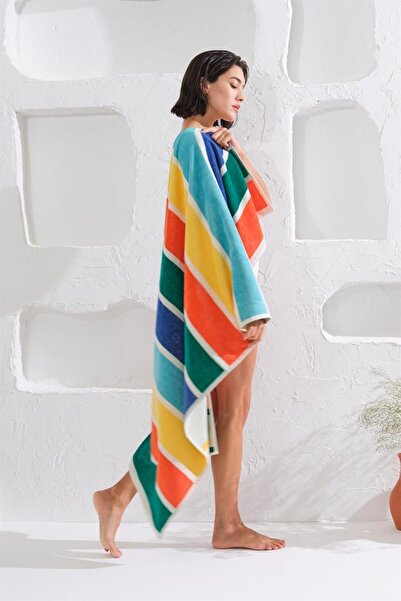 Homelover 100% Cotton Beach Sea Towel Striped Beach 75x150