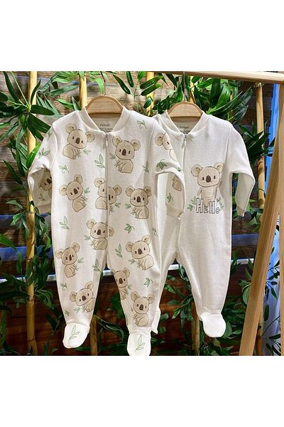 Renkli Puset 2-Piece Organic Zippered Baby Sleeping Bag Koala