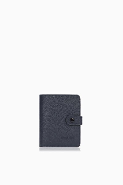CENGİZ PAKEL Cengiz Pakel Genuine Leather Men's Card Holder 2483 - Navy Blue