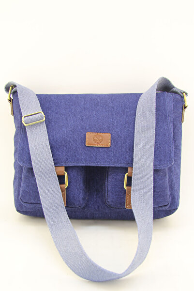 HNB Unisex Blue Jeans - Postman Business and School Briefcase Laptop Bag