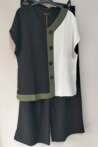 akkanatbutik بدلة نسائية مزدوجة - طقم بلوزة وبنطلون