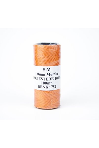 AiryFooT Sim Mumlu Ip 1 Mm-100 Mt Poliestre Mumlu Iplik Takı Deri Hobi Saraç Ipliği Çanta Ipi