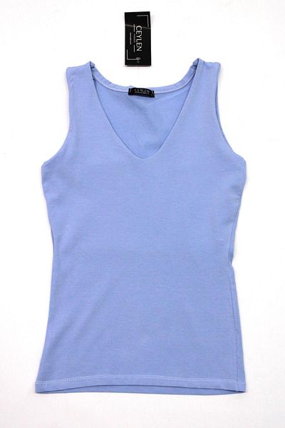 Ceylen Tricou de damă cu mâneci zero - Croială relaxată